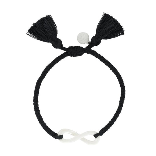 Wanderer Infinity Bracelet Tassel - black Jewelry