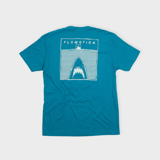 Flomotion Jaws 2.0 Shark Mens T Shirt - Teal Mens T Shirt