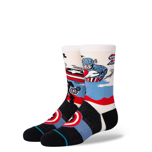 Stance Captain America Kids Socks - Off White Kids socks