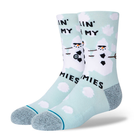Stance With My Gnomies Crew Socks - Light Blue Socks