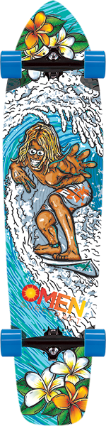Omen King Surf Skateboard Length - 41.5" Longboard Complete
