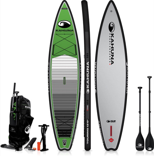 Kahanua ISUP Inflatable SUP - 12' Touring Paddle Board Green Inflatable SUP