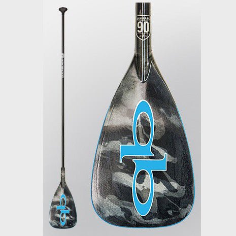 Quickblade Kanaha FG CA 90 Black/White Abstract Carbon Fiberglass Adjustable Paddle SUP Paddles