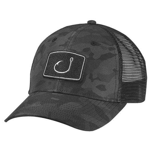 Avid Iconic Black Camo Trucker Hat - Black Camo - Stone Mens Hat Black Camo