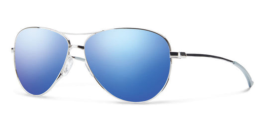 Smith Langley Silver Blue Flash Mirror Aviator Sunglasses Sunglasses