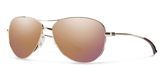 Smith Langley Gold Rose Gold Mirror Aviator Polarized Sunglasses Sunglasses