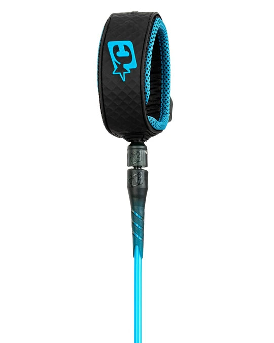 Crreatures Of Leisure Reliance Lite 6" Surfboard Leash - AST Colors surf leash Cyan Speckle