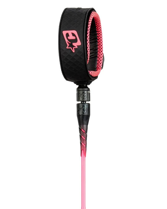Crreatures Of Leisure Reliance Lite 6" Surfboard Leash - AST Colors surf leash Pink Black