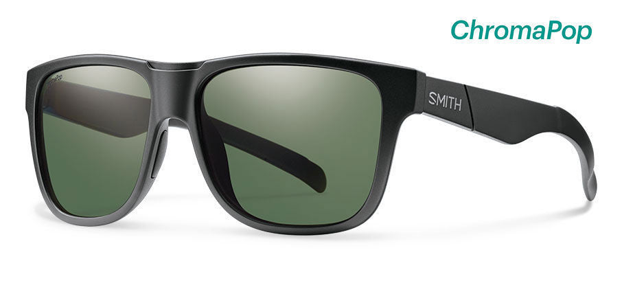 Smith Lowdown XL Matte Black ChromaPop Polarized Gray Green Lens Sunglasses Sunglasses