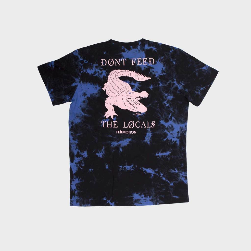 Flomotion Locals Tie Dye SS Mens T Shirt - Light Blue / Aqua Mens T Shirt Royal Blue Tie Dye
