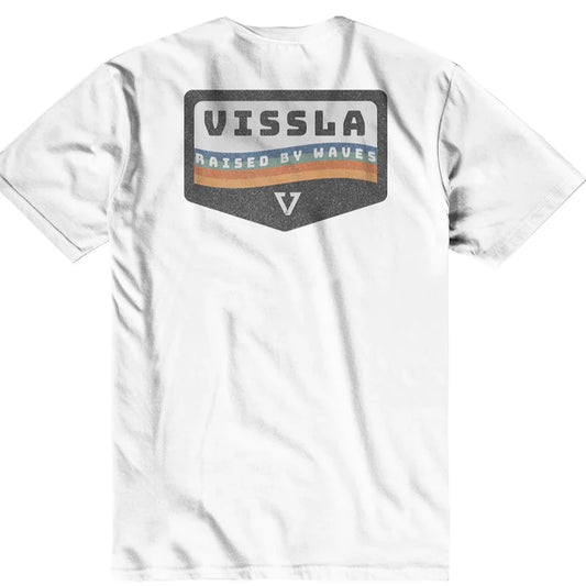 Vissla Wavy SS Mens Pocket T Shirt - White Mens T Shirt