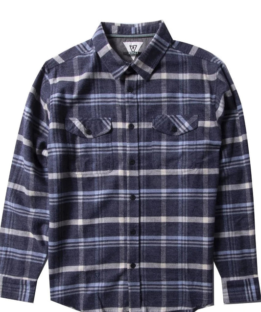 Vissla Central Coast LS Flannel Shirt - Nightshade Navy Mens Woven