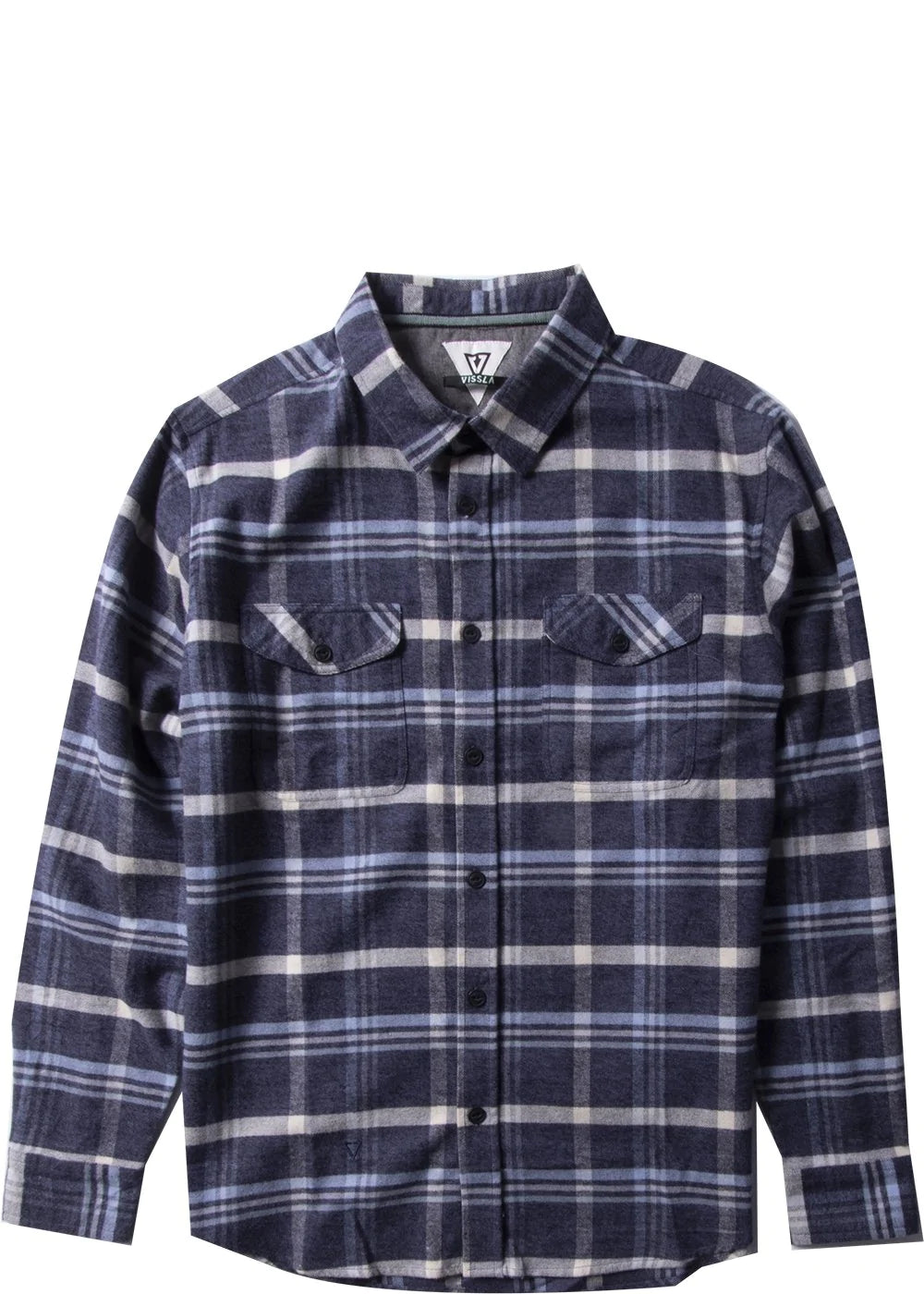 Vissla Central Coast LS Flannel Shirt - Nightshade Navy Mens Woven