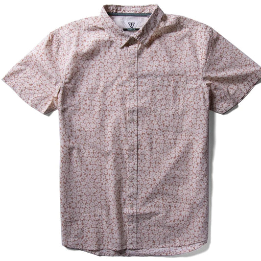Vissla Cut Up Woven SS Button Down Shirt - Clay Mens Woven Shirt