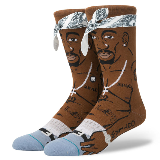 Stance TuPac Anthem V2 Socks - Brown Socks