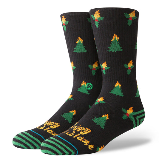 Stance Happy Holiblaze Socks - Black - Size 9 -12 Socks