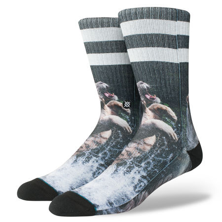 Stance Khan Mens Large Socks - Black Socks