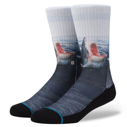 Stance Landlord Shark Socks - Blue - size 9 -13 Socks