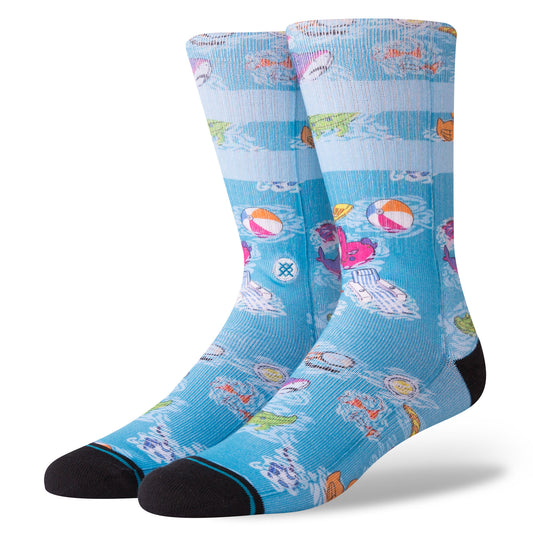 Stance Float Mens Socks - Blue (Size: L) Socks