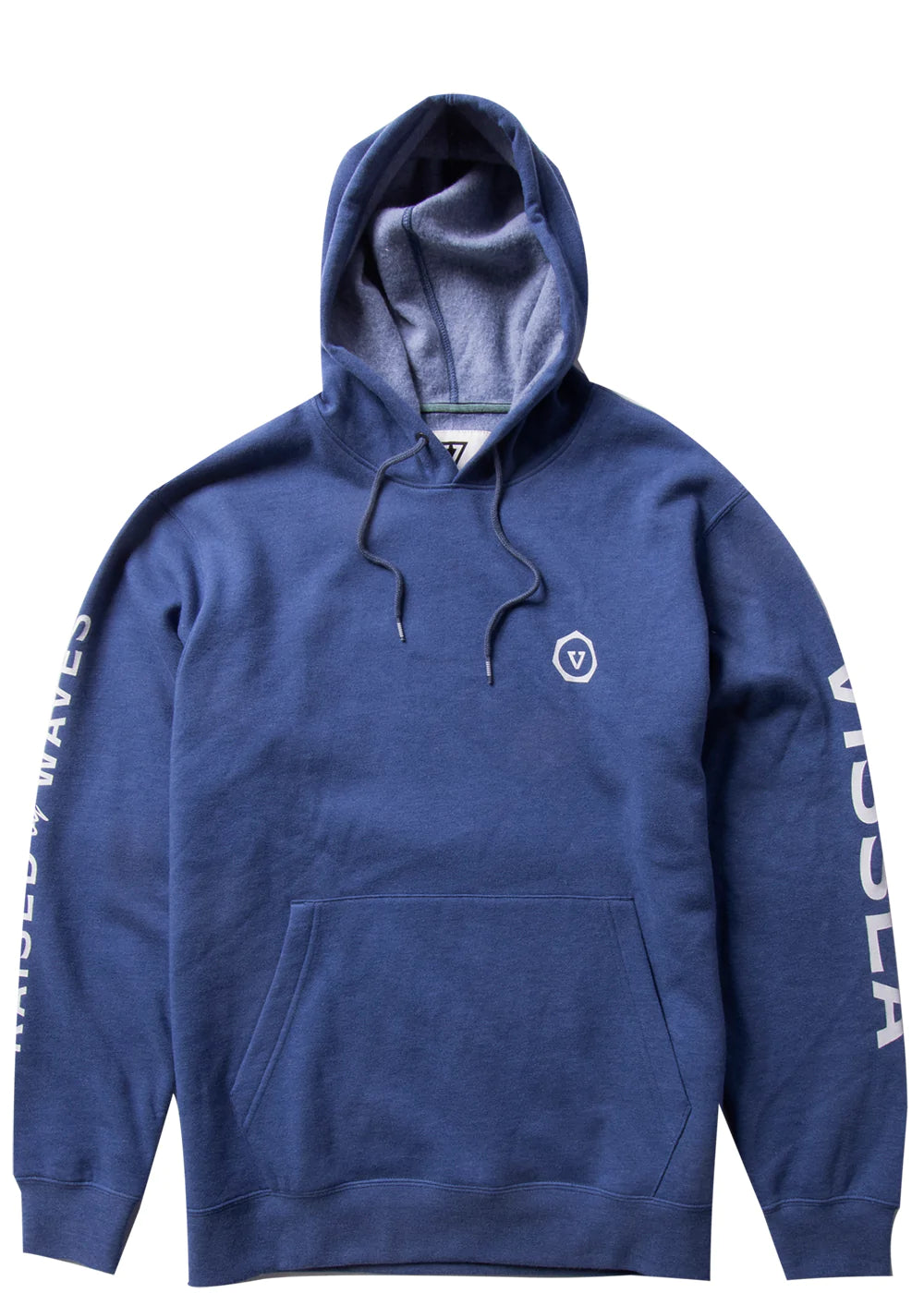 Vissla Coastal Eco Pull Over Hooded Fleece - Dark Royal Heather mens hoodie