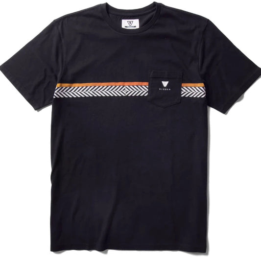 Vissla Woodside SS Mens Pocket T Shirt - Black Mens T Shirt