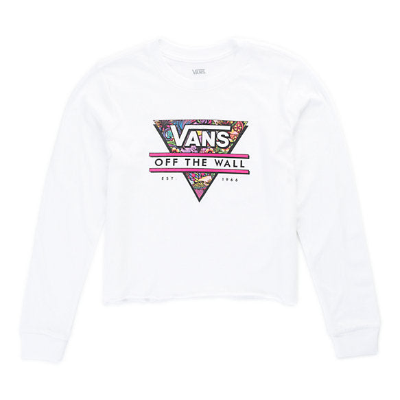 Vans Particulate Fill Girl's Tee LS - White Womens T Shirt