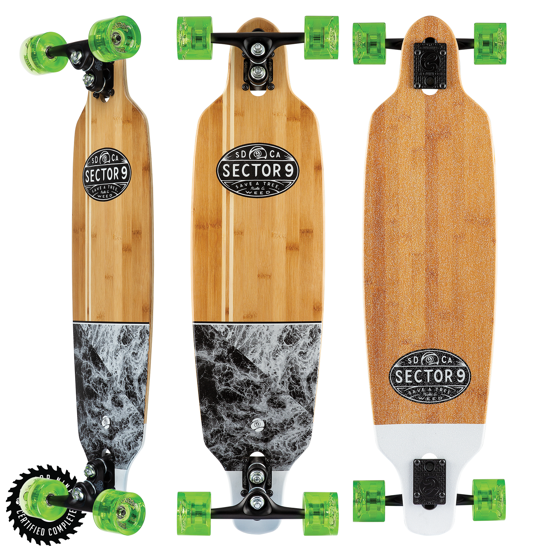 Sector 9 Monsoon Shoots Dropthru Bamboo Complete Longboard Skateboard Longboard Skateboard