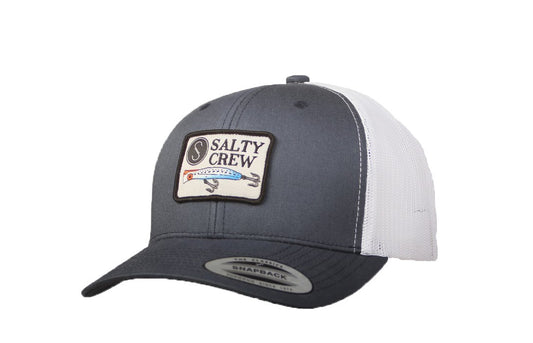 Salty Crew Popper Retro Trucker Hat - Navy White Mens Hat
