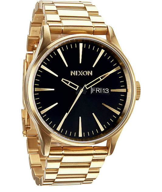 Nixon Sentry Watch Gold Black Watch