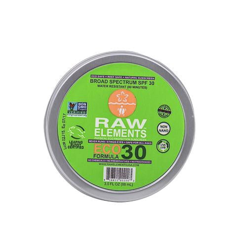 Raw Elements ECO FORMULA 30+ LOTION - *Plastic Free Package* Sunscreen