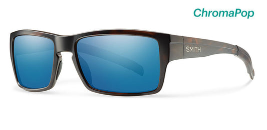 Smith Outlier Matte Tort ChromaPop Polarized Blue Mirror Sunglasses Sunglasses