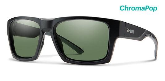 Smith Outlier XL 2 Matte Black ChromaPop Polarized Grey Green Sunglasses Sunglasses