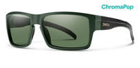 Smith Outlier XL Matte Olive Camo with ChromaPop + Polarized Grey Green Sunglasses Sunglasses