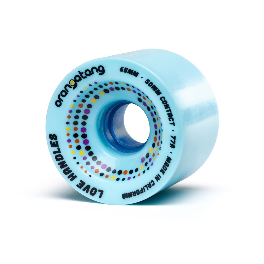 Orangatang Love Handles 65mm Skateboard Wheels - 77a Blue wheels