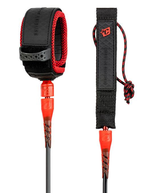 Creatures Reliance Pro 6' Surf Leash Leash Black Red