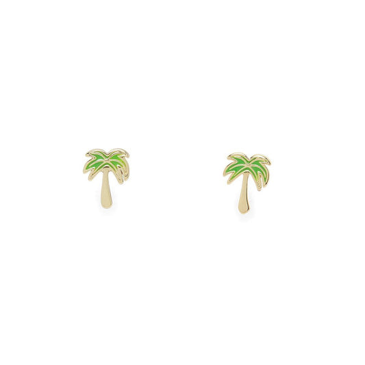 Pura Vida Paradise Palm Stud Earrings Jewelry