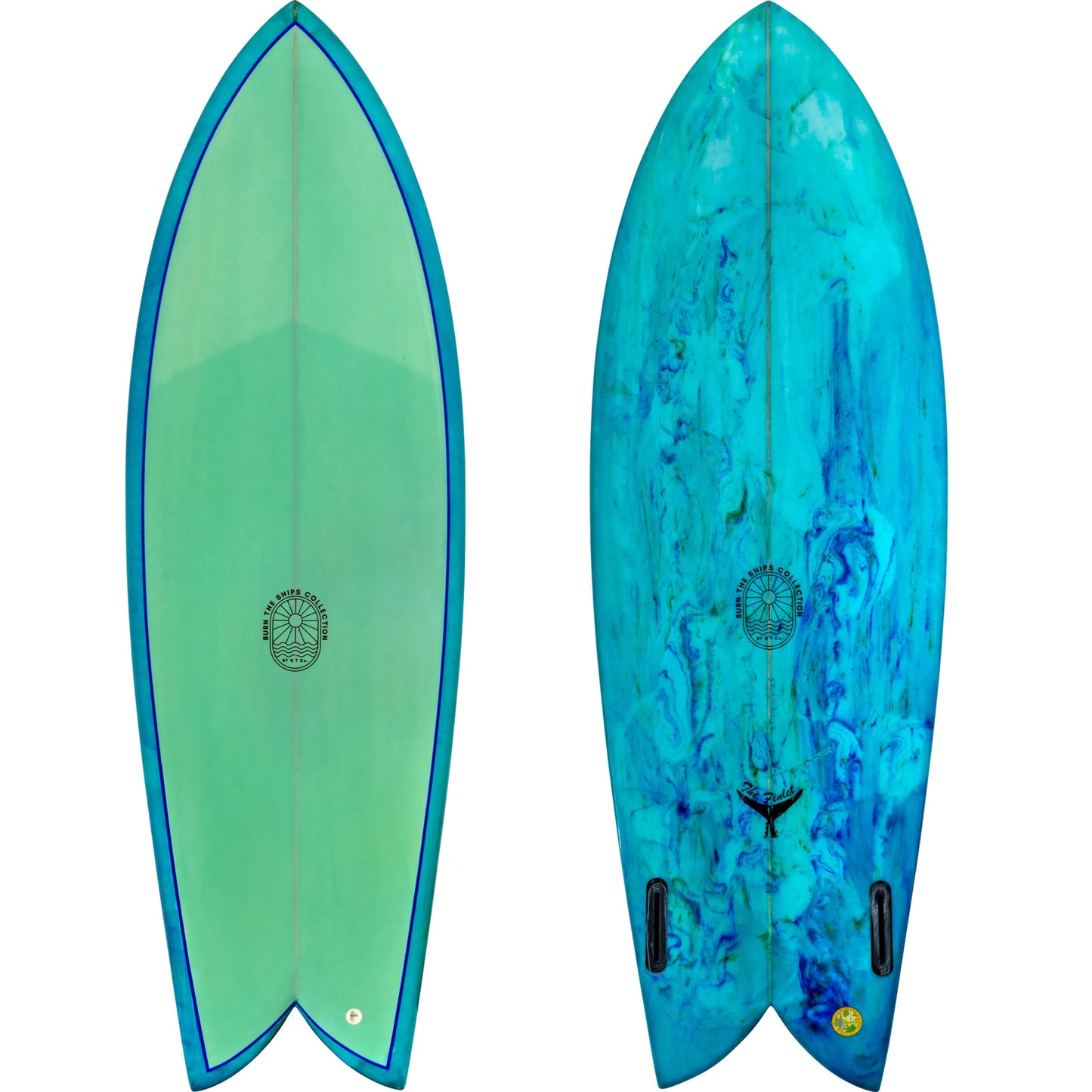Surfboard Trading Company Finlet Twin Fin Fish - Resin Swirl Surfboard