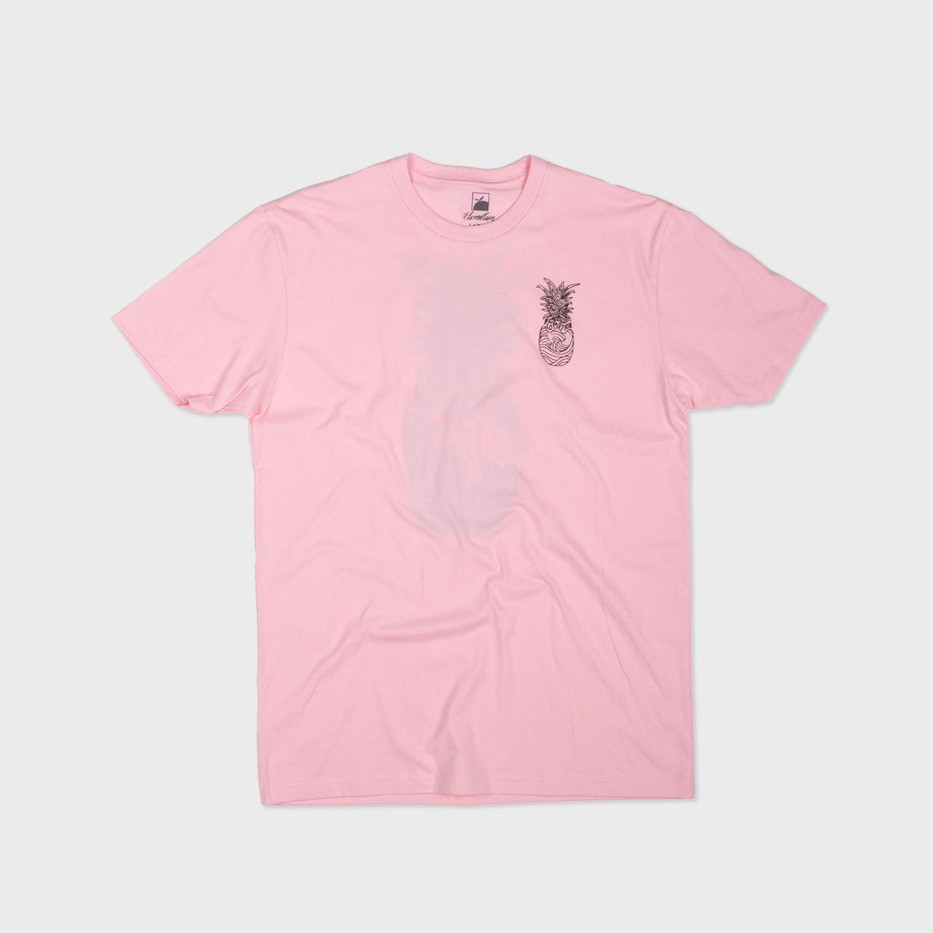 Flomotion Pineapple Wave Mens T Shirt - Light Pink Mens T Shirt