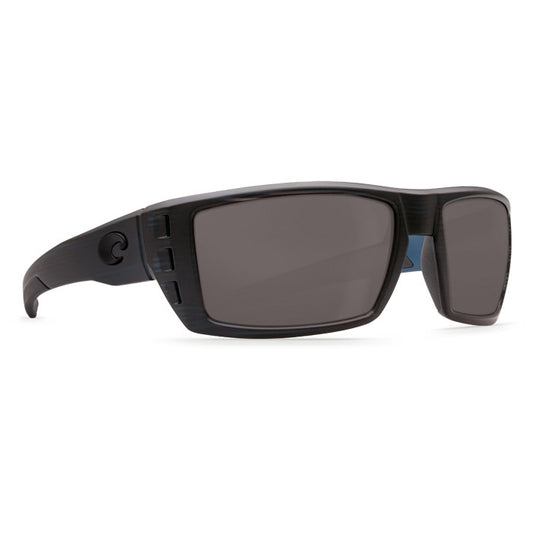 COSTA RAFAEL MATTE BLACK TEAK GRAY 580P POLARIZED SUNGLASSES Sunglasses