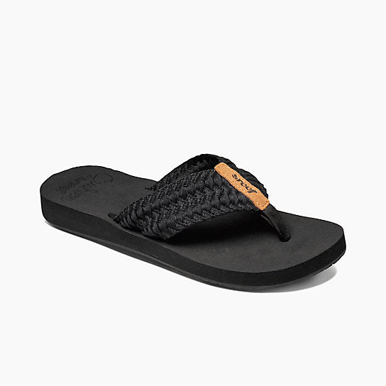 Reef Womens Cushion Threads Sandals - Black Womens Footwear