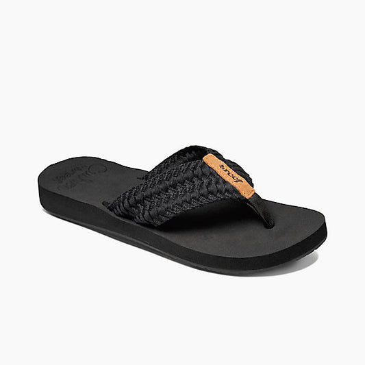 Reef Womens Cushion Threads Sandals - Black Womens Footwear