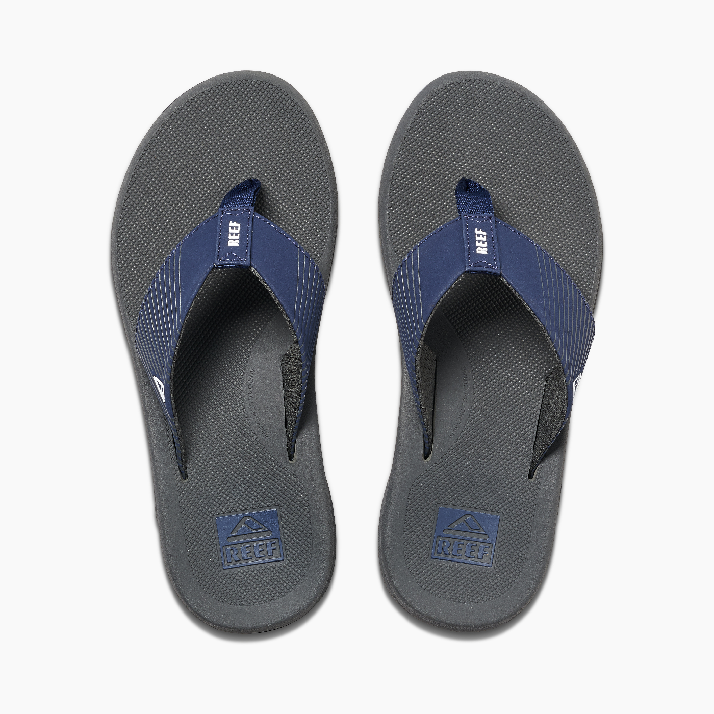 Reef Phantom II Sandals - Grey Navy Blue Mens Footwear