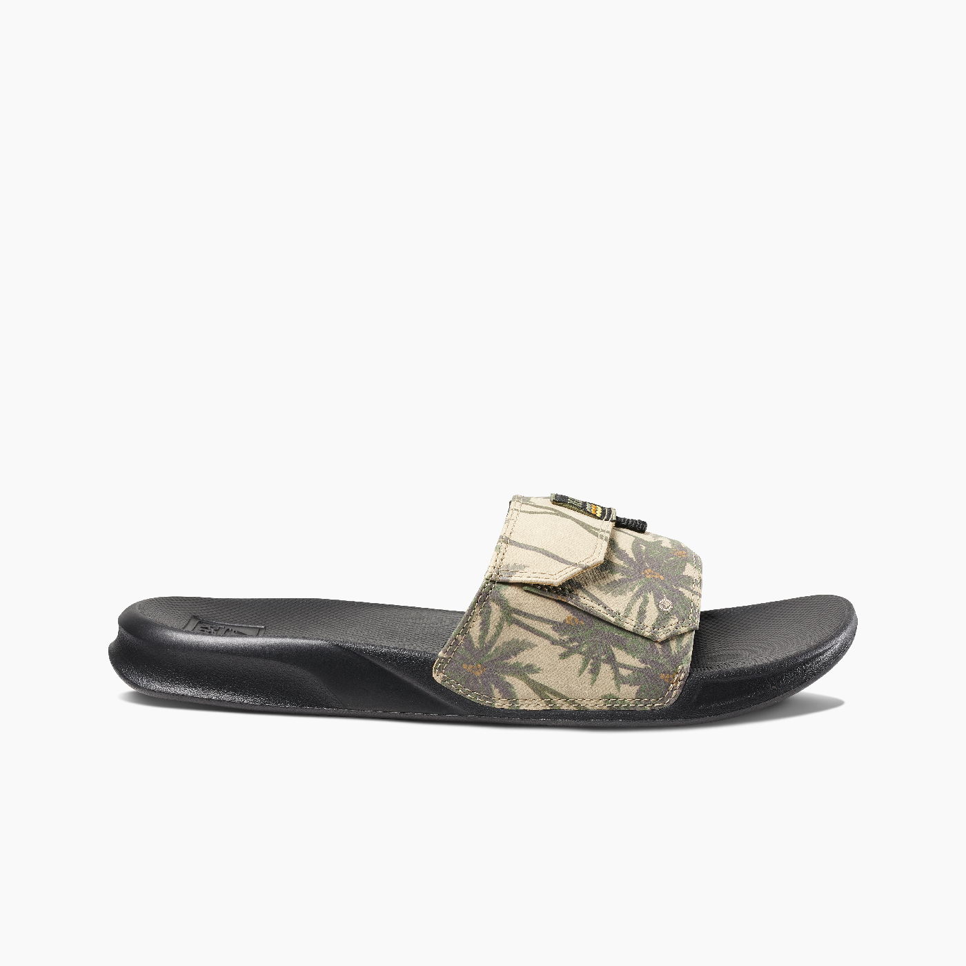 Reef Stash Slide Sandal - Tan Palm Mens Footwear