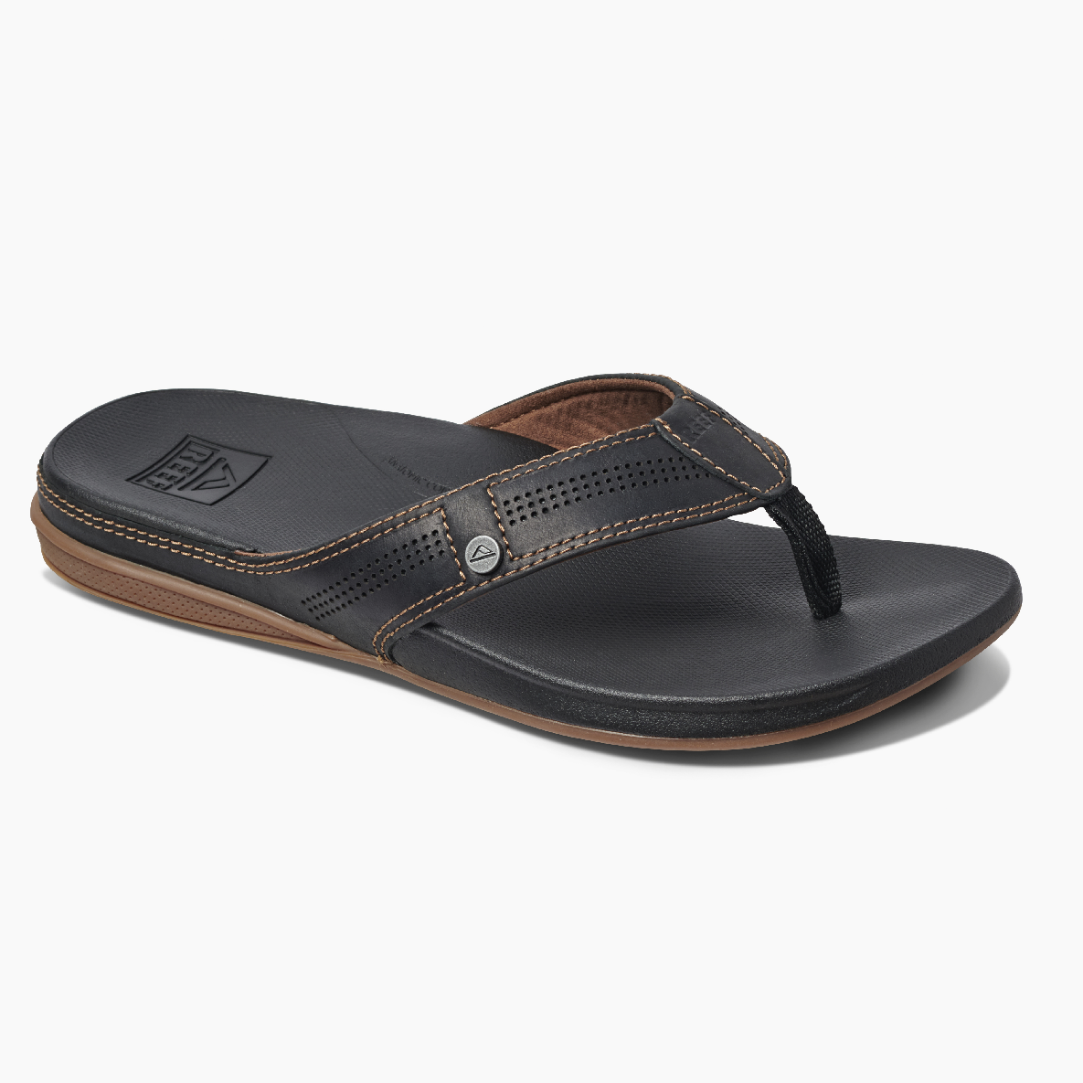Reef Mens Cushion Bounce Lux Sandal - Black Brown Mens Footwear