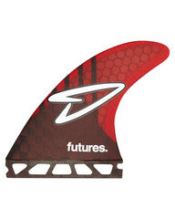Futures Fins Roberts V2 Medium HC Five Fin Carbon Red Smoke Fins 240340650 Fins