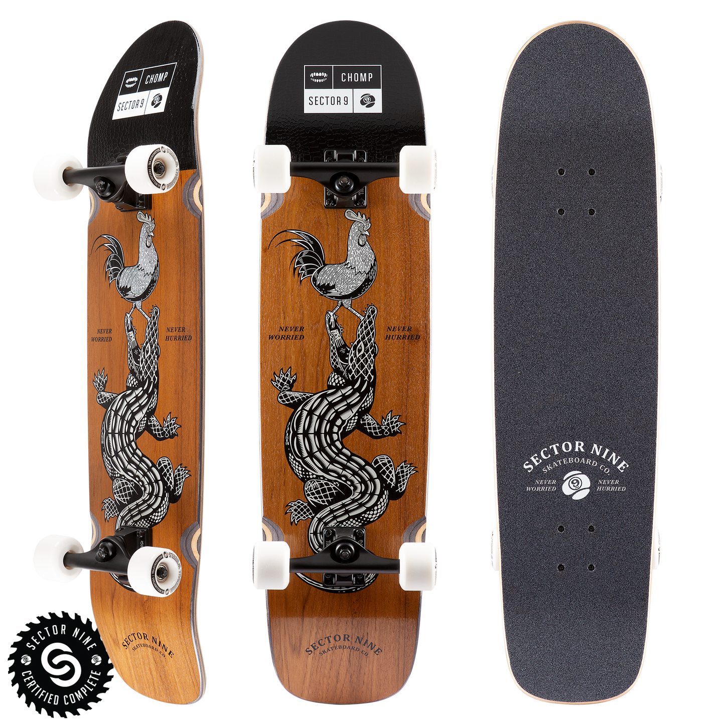 Sector 9 Rooster Sweeper Complete Skateboard 36" x 9" Skateboard