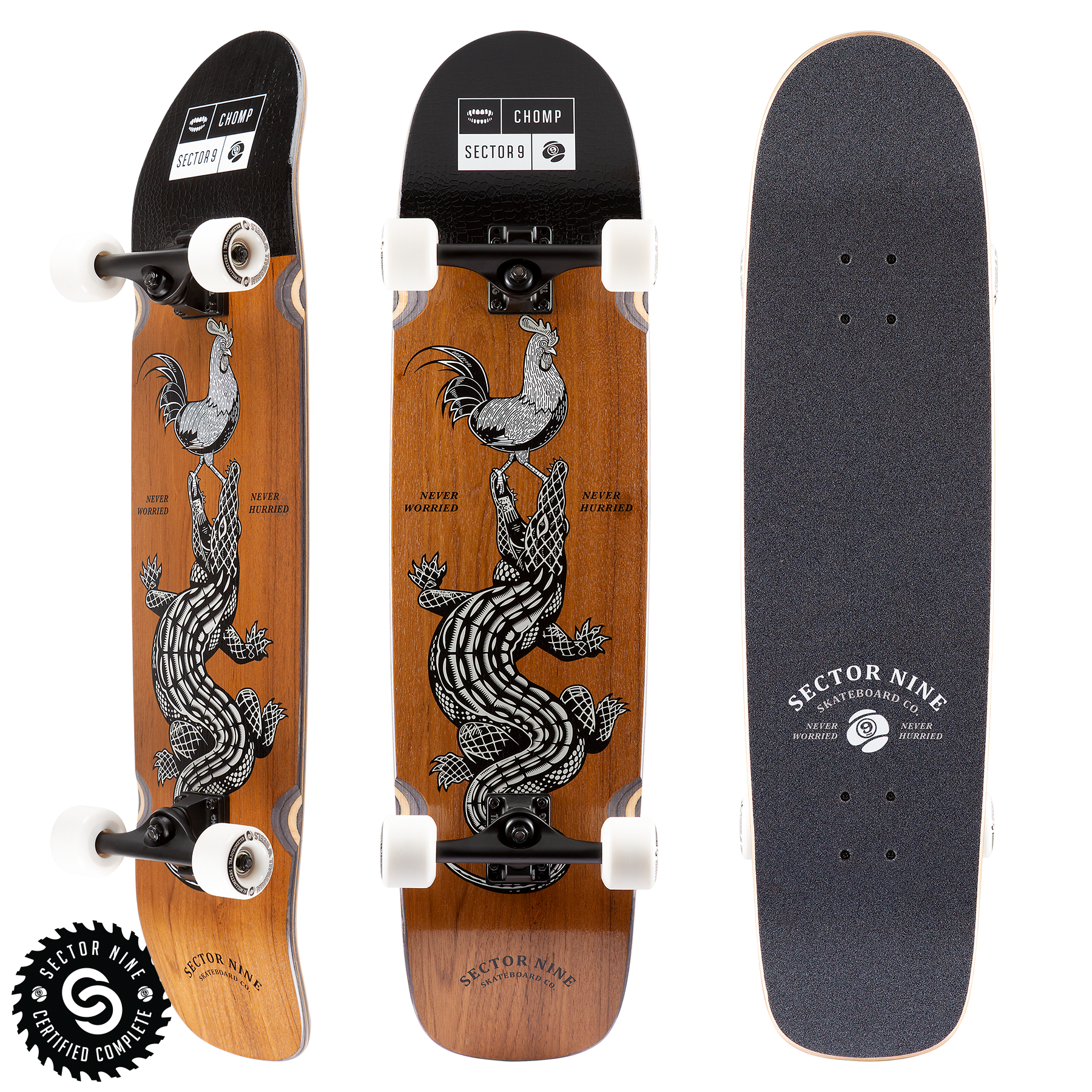 Sector 9 Rooster Sweeper Complete Skateboard 36" x 9" Skateboard