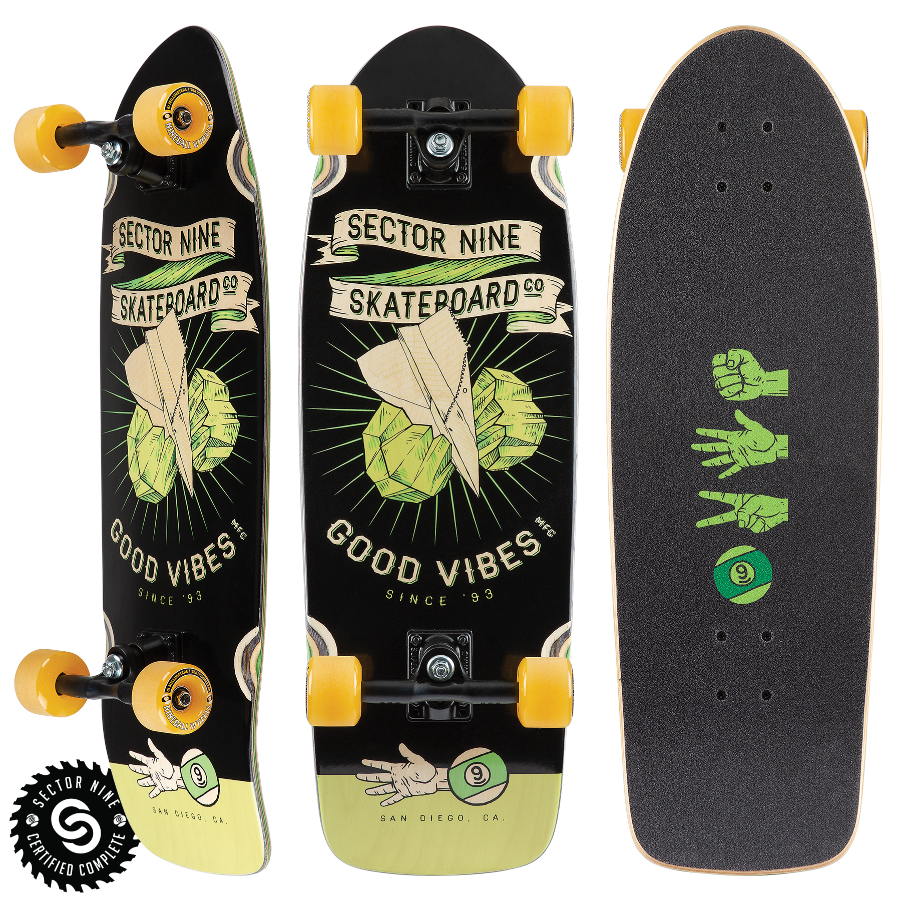 Sector 9 ROSHAMBO FAT WAVE COMPLETE Skateboard Longboard Skateboard