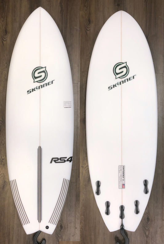 SOLD Skinner Surfboards 5'8 RS4 Fish 32.8 Liters 5 FCS2 Plugs Epoxy Surfboard