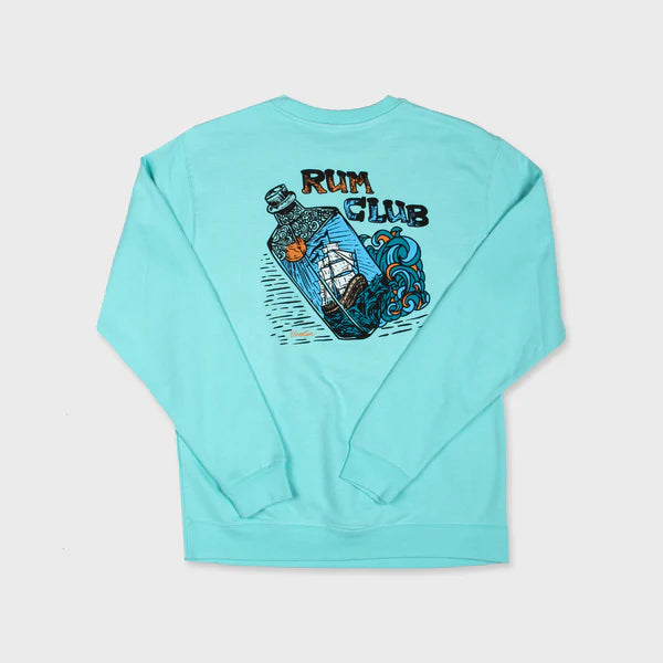 Flomotion Rum Club Pull Over Crew Sweatshirt - Mint mens hoodie